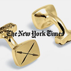 SMITH/GREY's Cufflinks as seen in THE NEW YORK TIMES