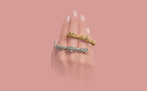 FIND ME IN THE ROSE GARDEN RING - GOLDEN