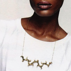 SMITH/GREY's Twisted Horse Necklace as seen in NOTION Magazine