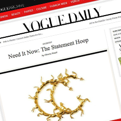 SMITH/GREY's Hoop Earrings as seen on VOGUE