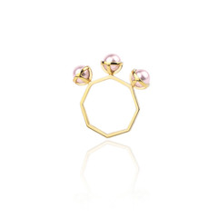 The Whisper Ring - pink pearls