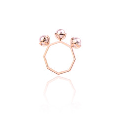 The Whisper Ring - rose gold w/ pink pearls