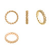 Ring with Tiny Roses - yellow gold plated silver