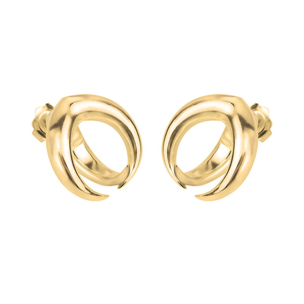Tusk Earrings - golden