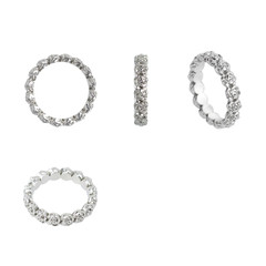 Ring with Tiny Roses - silver
