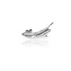 Small Paint Stroke Earring - silver