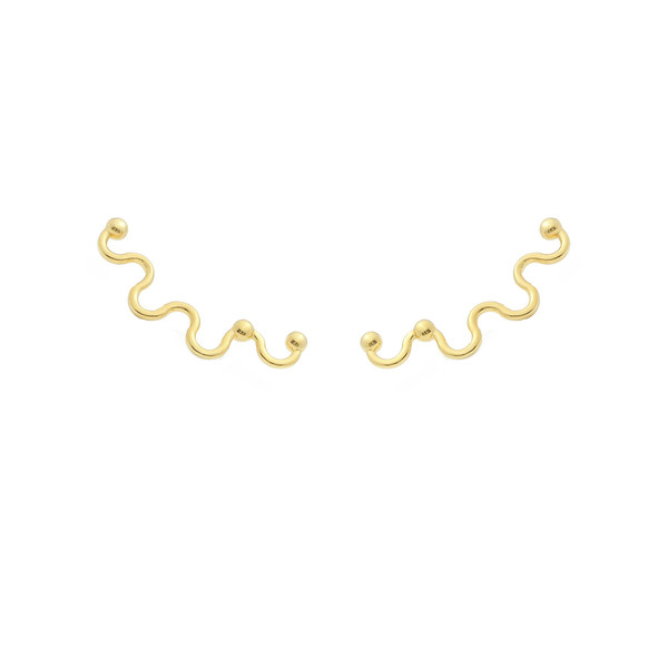 Curvature earring - golden