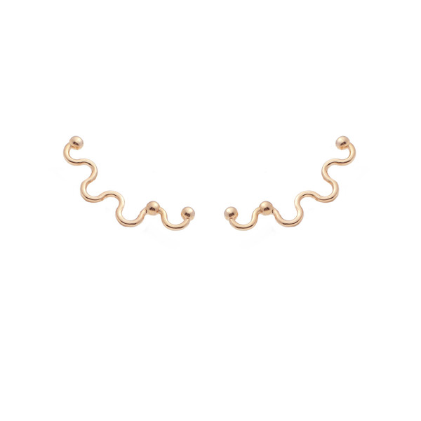 Curvature earring - rose golden