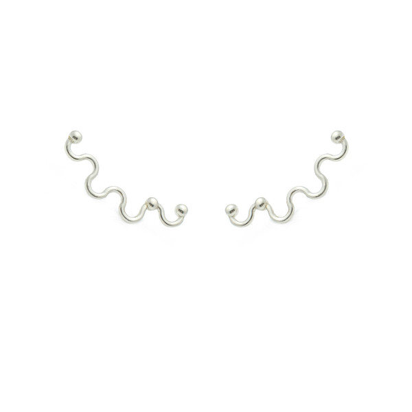 Curvature earring - silver