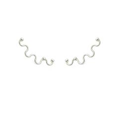 Curvature earring - silver