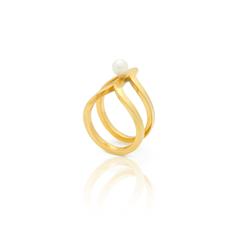 Ella Pearl Midi ring - golden