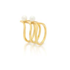 Ella Pearl ring - golden