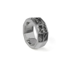 Via Api Oxidized Silver Ring