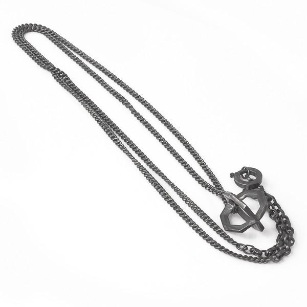 Via Carini Oxidized Silver Necklace