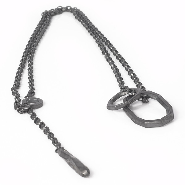 Via Imera Oxidized Silver Necklace