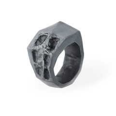 Via Malta Oxidized Silver Ring