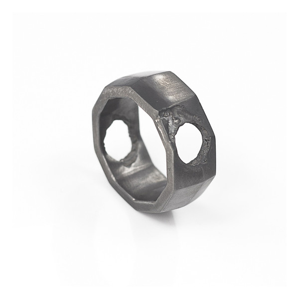 Via Napoli Oxidized Silver Ring