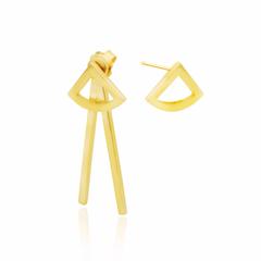 Drawing Angles earrings - golden