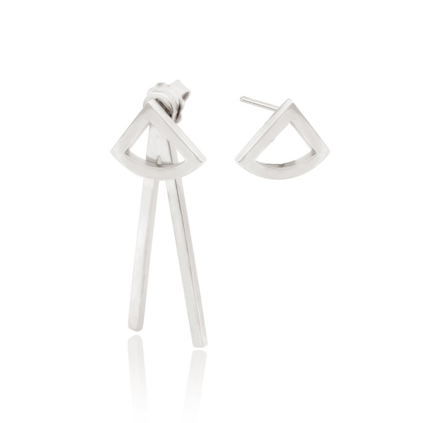 Drawing Angles earrings - silver