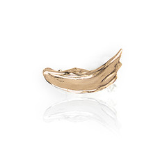 Broad Paint Stroke Earring - rose gold
