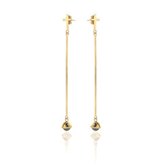 Holy Pearl Pendant Earring - Black