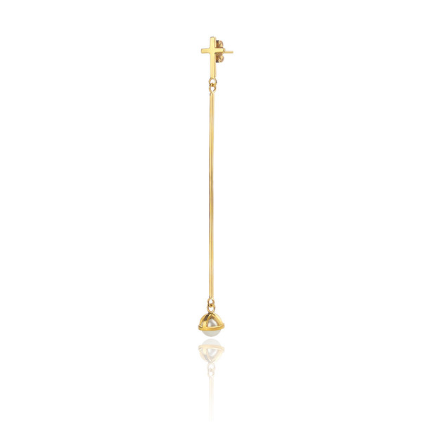 Holy Pearl Pendant Earring - White
