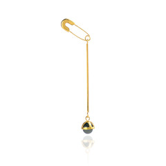 Tiny Sin Pendant Earring - black