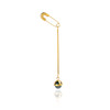 Tiny Sin Pendant Earring - black