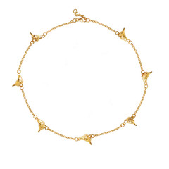 Gold Vermeil Bulls on a Leash Necklace