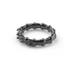 Stackable Thorn Ring - black