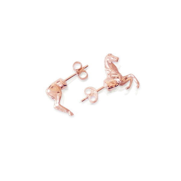 Horse Rose Gold Studs