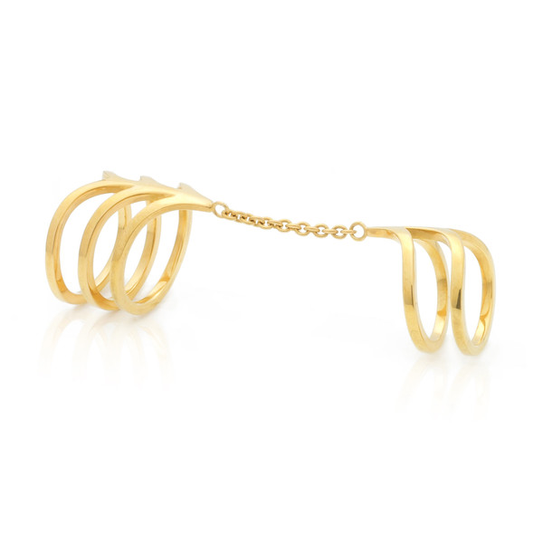 Ella Double Ring with chain