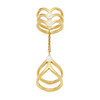 Ella Double Ring with chain & pearls