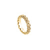 Ring with Tiny Roses - yellow gold plated silver