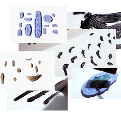 Broad Paint Stroke Earring - silver