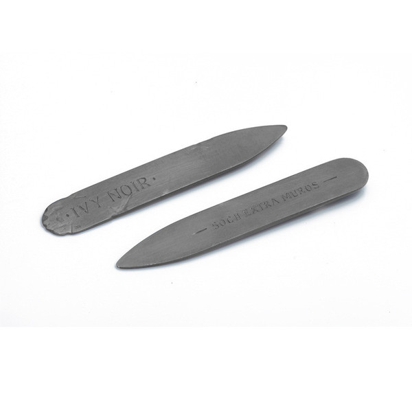 Ivy Oxidized Silver Collar Stiffeners