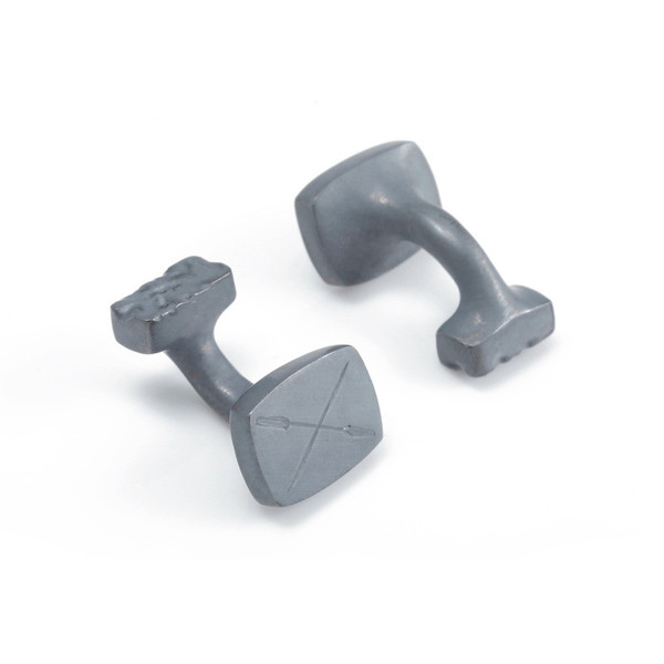 Ivy Oxidized Silver Cufflinks