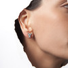 Tiny Bull Studs - silver